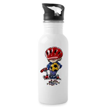 1005 Play Boy COLOR - Water bottle with straw - white - Right