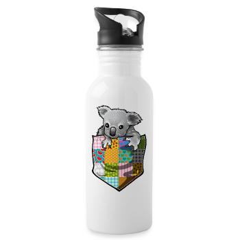 Koala de chéri dans la poche - Gourde avec paille intégrée - blanc - Droite