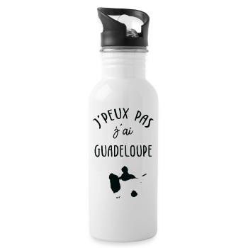 J'peux pas J'ai Guadeloupe ! - Gourde avec paille intégrée - blanc - Droite