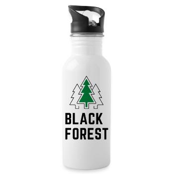 Black Forest - Trinkflasche mit integriertem Trinkhalm - Weiß - Rechts