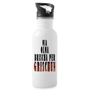 MIA OLMA GRISCHUN - Trinkflasche mit integriertem Trinkhalm - Weiß - Rechts
