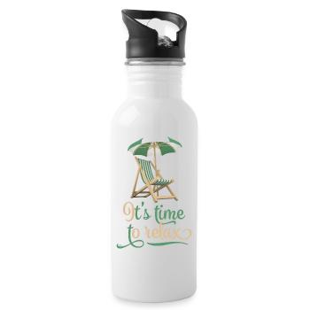Relax - Water bottle with straw - white - Right