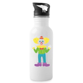Clown - Water bottle with straw - white - Right