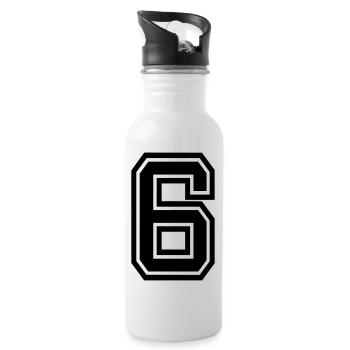 6 - Water bottle with straw - white - Right