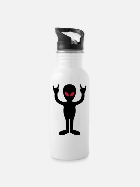 Alien avec Metalhand - Gourde avec paille intégrée - blanc