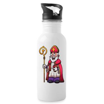 Saint Nicholas - Water bottle with straw - white - Right