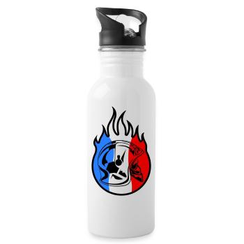 casque sp flamme 3b - Gourde avec paille intégrée - blanc - Droite