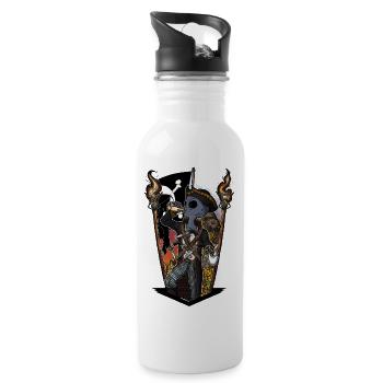The alien Edward Teach - Color version - Water bottle with straw - white - Right