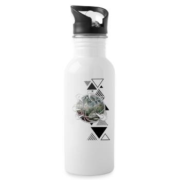 Fantasy basketball - Trinkflasche mit integriertem Trinkhalm - Weiß - Rechts
