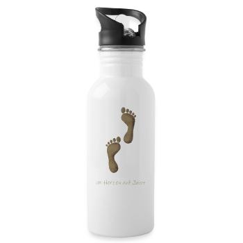 Juist Sand - Trinkflasche mit integriertem Trinkhalm - Weiß - Rechts