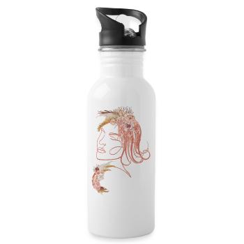 be passion - Trinkflasche mit integriertem Trinkhalm - Weiß - Rechts