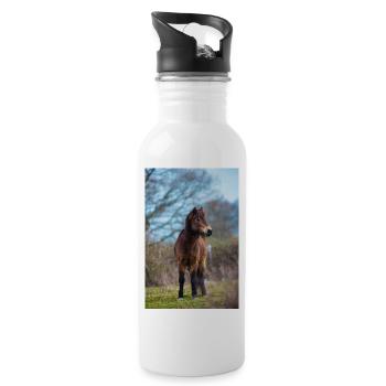 pony exmoor - Water bottle with straw - white - Right