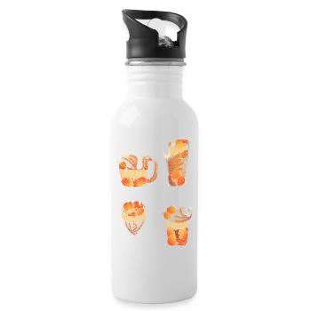 Sagt Ihnen alles Gute - Bier-T-Shirts - Trinkflasche mit integriertem Trinkhalm - Weiß - Rechts