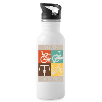 Cycles of live Bike Fahrrad - Water bottle with straw - white - Right