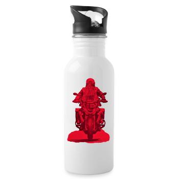 GS Motorcyclists - Water bottle with straw - white - Right
