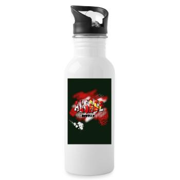 Alsace Rebelle Graph pour T-shirt accessoire etc.. - Gourde avec paille intégrée - blanc - Droite
