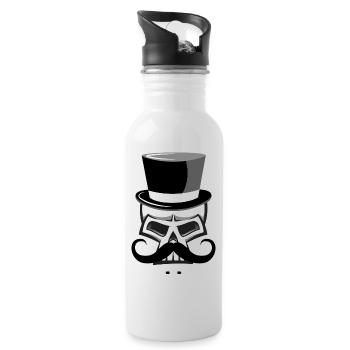 Skullhead Beard - Water bottle with straw - white - Right