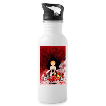 Elsässische Rebellen im Elsass - Trinkflasche mit integriertem Trinkhalm - Weiß - Rechts