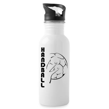 Icône du symbole de l’équipe du club sportif de handball - Gourde avec paille intégrée - blanc - Droite