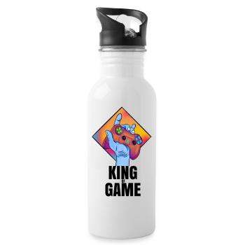 King of Game - Water bottle with straw - white - Right