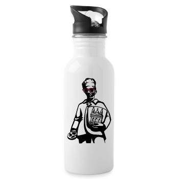Speyerer Brezelbub - Trinkflasche mit integriertem Trinkhalm - Weiß - Rechts