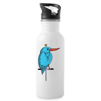 Prinz B - Trinkflasche mit integriertem Trinkhalm - Weiß - Rechts