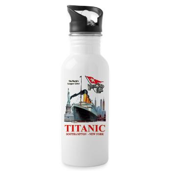 TITANIC CREATION Louis RUNEMBERG © Adagp - Gourde avec paille intégrée - blanc - Droite
