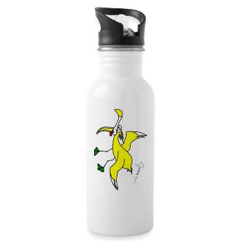 Screechgull - Larus Vocifer - Water bottle with straw - white - Right