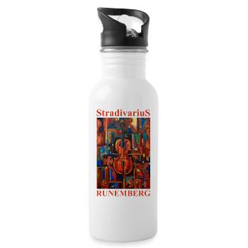 STRADIVARIUS Louis RUNEMBERG © Adagp - Water bottle with straw - white - Right