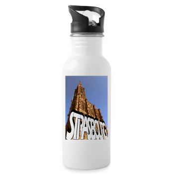 Strasbourg Graph Cathedral - Water bottle with straw - white - Right