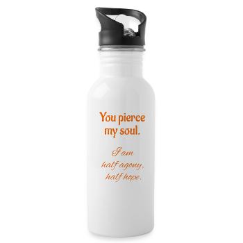 Cadeau Jane Austen citation - Gourde avec paille intégrée - blanc - Droite