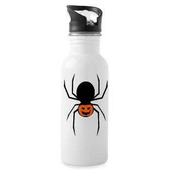 Spinne Halloween Kostüm - Trinkflasche mit integriertem Trinkhalm - Weiß - Rechts