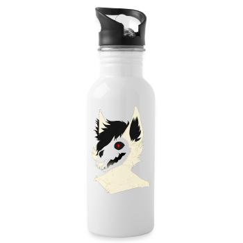 Smile Raven - Trinkflasche mit integriertem Trinkhalm - Weiß - Rechts