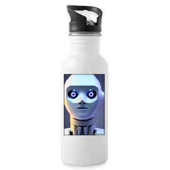 Robot Future Technology Science Android - Gourde avec paille intégrée - blanc - Droite