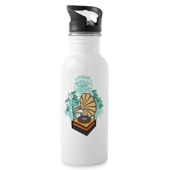 gramophone of nature - Water bottle with straw - white - Right