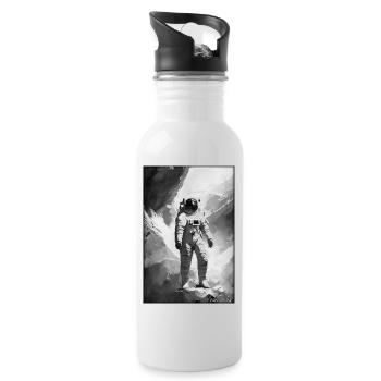 Technologie de science-fiction Astronaut Future - Gourde avec paille intégrée - blanc - Droite