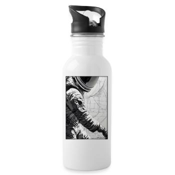 Technologie de science-fiction Astronaut Future - Gourde avec paille intégrée - blanc - Droite
