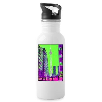 Berlin Berlin TV Tower City Landmark - Water bottle with straw - white - Right