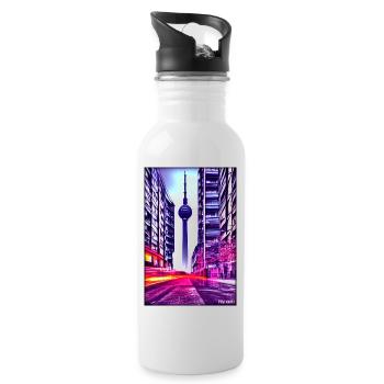 Berlin Berlin TV Tower City Landmark - Water bottle with straw - white - Right