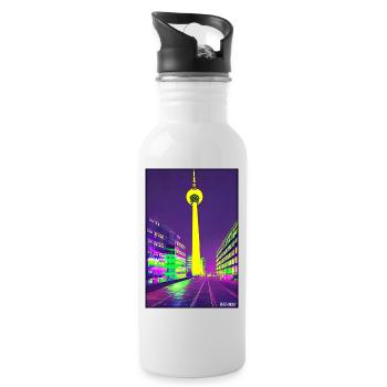 Berlin Berlin TV Tower City Landmark - Water bottle with straw - white - Right