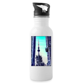 Berlin Berlin TV Tower City Landmark - Water bottle with straw - white - Right