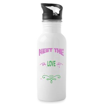 kitty avogato joke sayings cat flag tshirts - Trinkflasche mit integriertem Trinkhalm - Weiß - Rechts