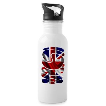 Angleterre Royaume-Uni Londres Anglais britannique Royaume-Uni - Gourde avec paille intégrée - blanc - Droite
