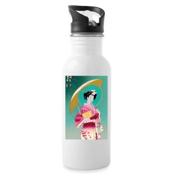 Geisha 2 - Gourde avec paille intégrée - blanc - Droite