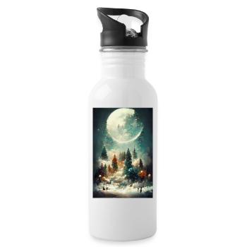 Christmas 24 - Water bottle with straw - white - Right
