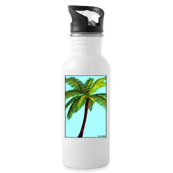 Palm Beach Holiday Summer Sun Sea Travel Holidays - Gourde avec paille intégrée - blanc - Droite