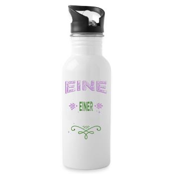 perserkatze großeltern raubkatze cool weihnachten - Trinkflasche mit integriertem Trinkhalm - Weiß - Rechts
