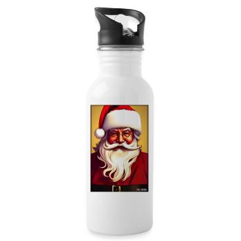 Weinachten Weihnachtsmann weihnachtlich Winter - Trinkflasche mit integriertem Trinkhalm - Weiß - Rechts