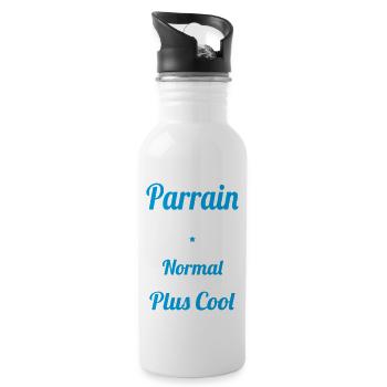 J'ai un parrain tatoué plus cool - Gourde avec paille intégrée - blanc - Droite