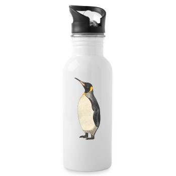 Emperor Penguin Penguin - Water bottle with straw - white - Right